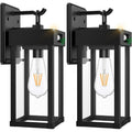 2‑Pack Large Motion‑Sensor Solar Outdoor Wall Sconces