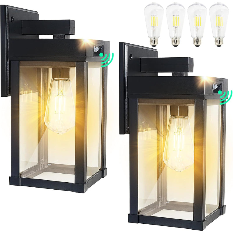 3‑Mode Motion Sensor Waterproof Solar Outdoor Wall Lantern