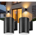 2‑Pack Up‑Down Stainless Steel Solar Outdoor Wall Sconces